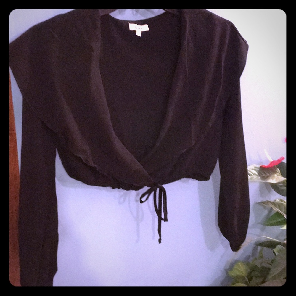 All Black Crop Blouse